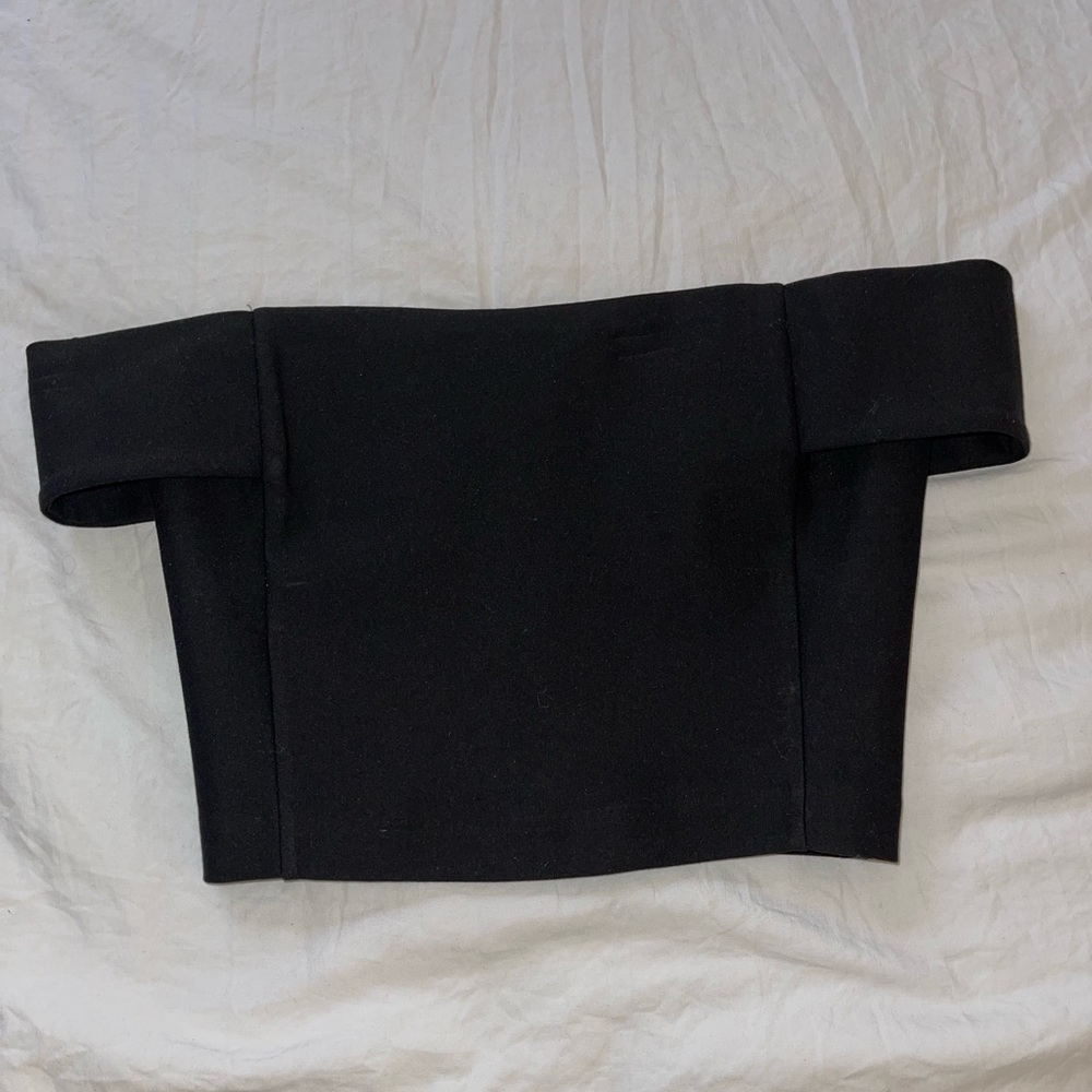 Cropped elegant off the shoulder top